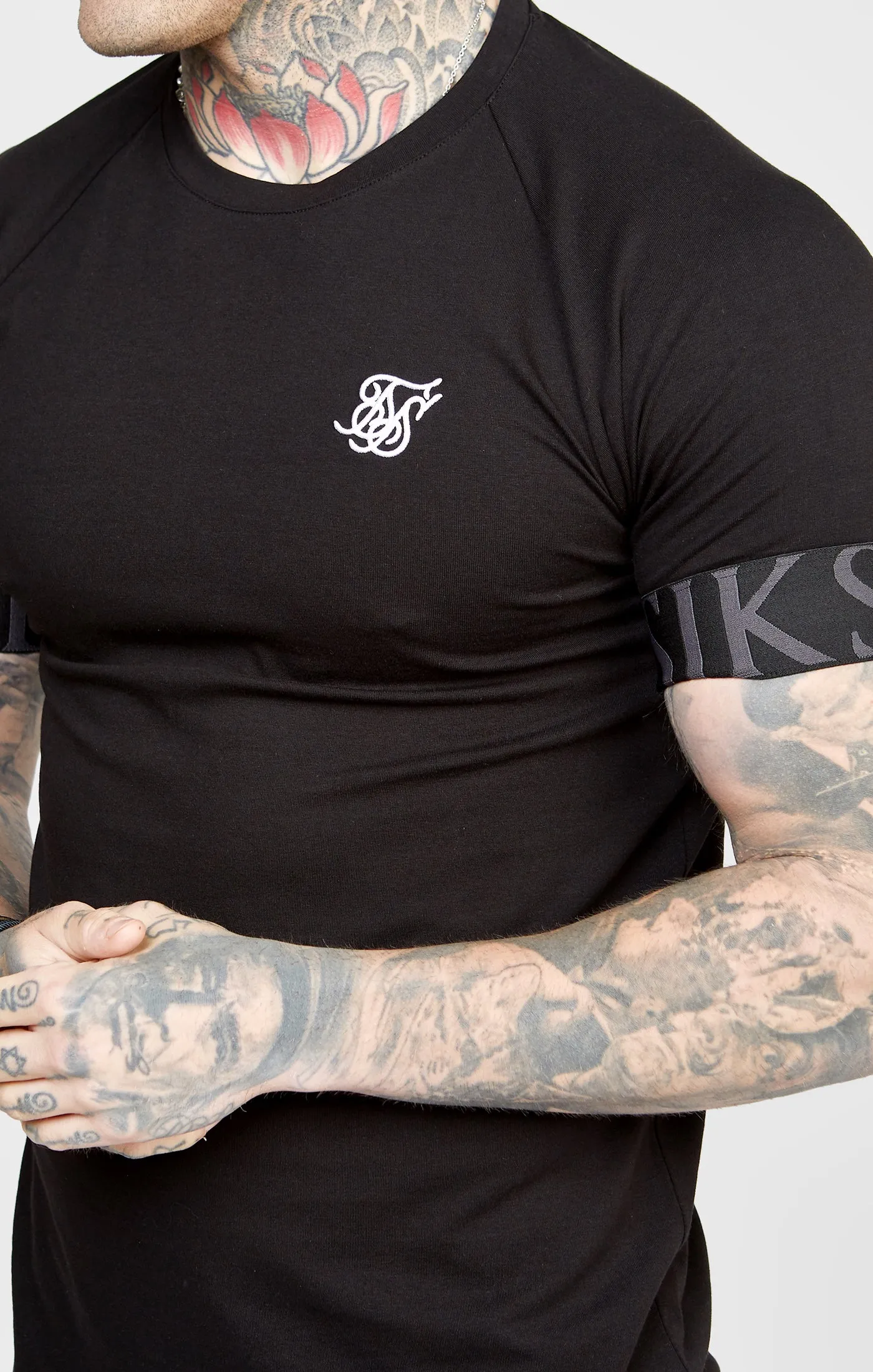 Black Twin Pack Muscle Fit Tech T-Shirt sold by Siksilk product image thumbnail 3