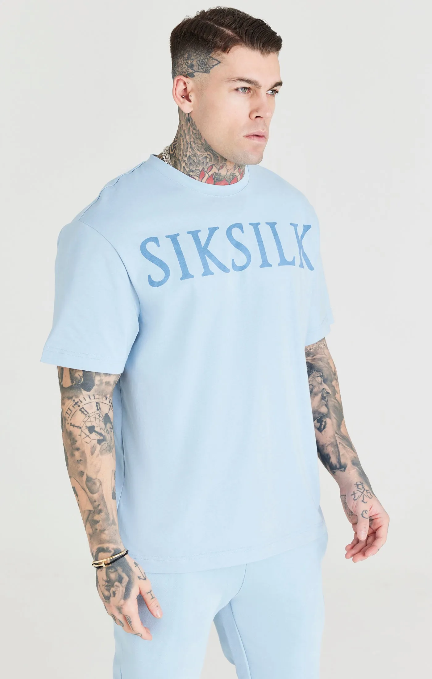 Blue Logo Oversized T-Shirt sold by Siksilk product image thumbnail 5