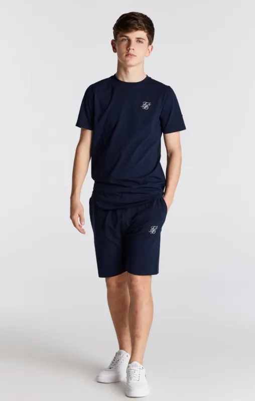 SikSilk Twin Set Tee & Shorts - Navy sold by Siksilk