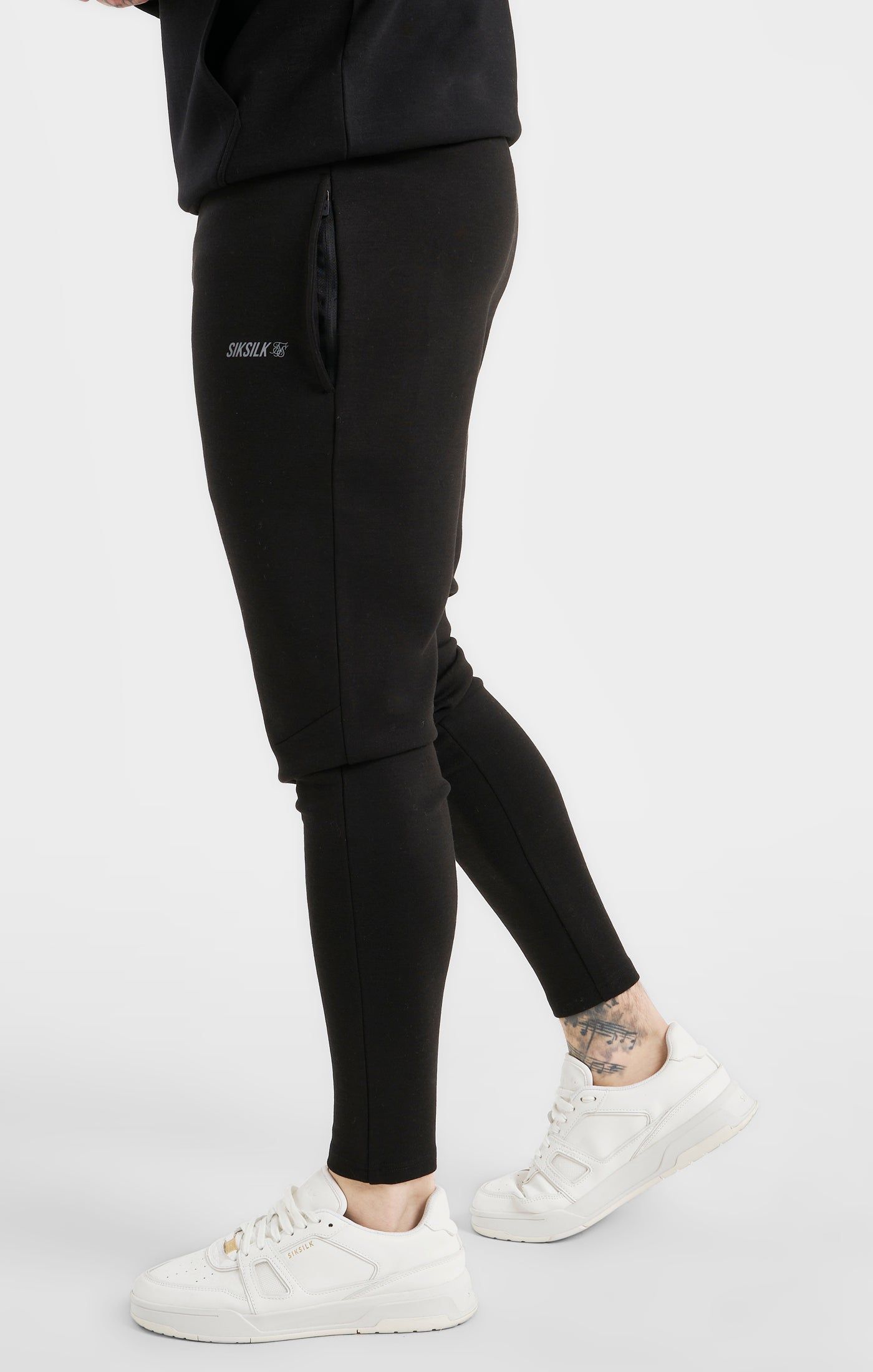 Black Sports Performance Fabric Muscle Pant sold by Siksilk product image thumbnail 2