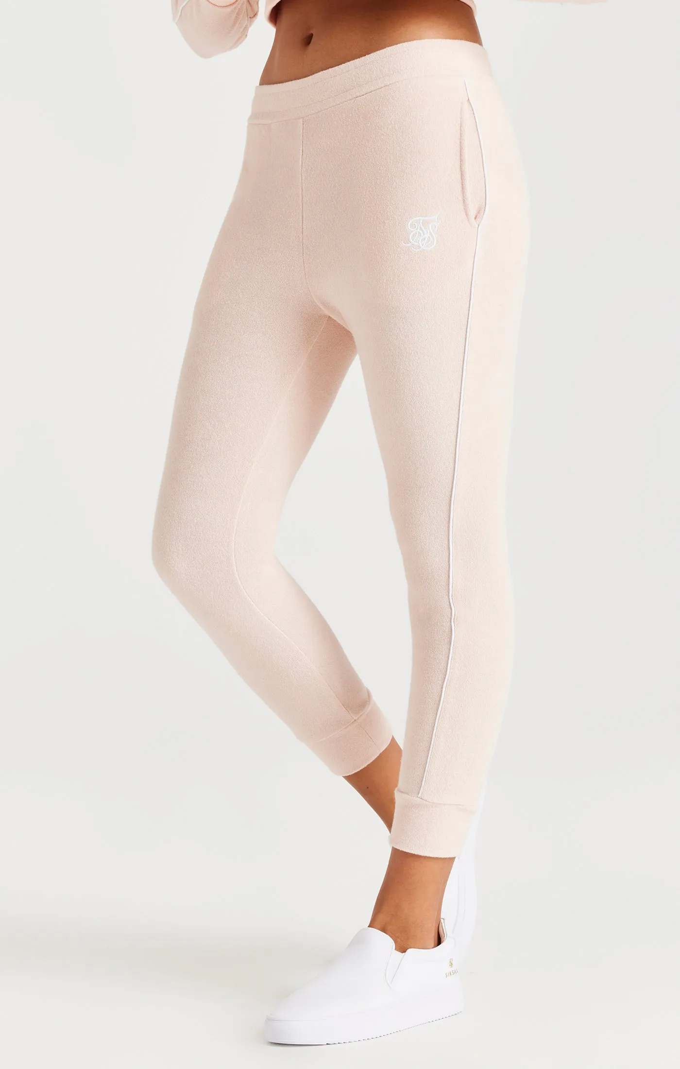 SikSilk Towelling Joggers - Pink sold by Siksilk