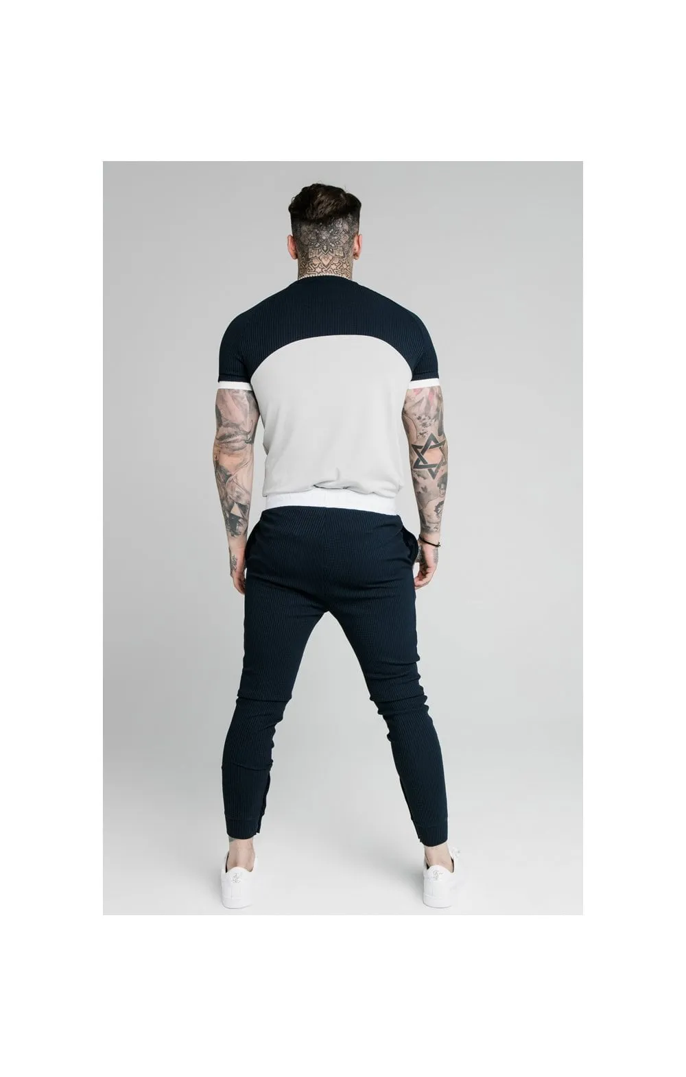 SikSilk S/S Surface Tech Tee - Navy & Grey sold by Siksilk product image thumbnail 3