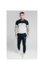 SikSilk S/S Surface Tech Tee - Navy & Grey sold by Siksilk