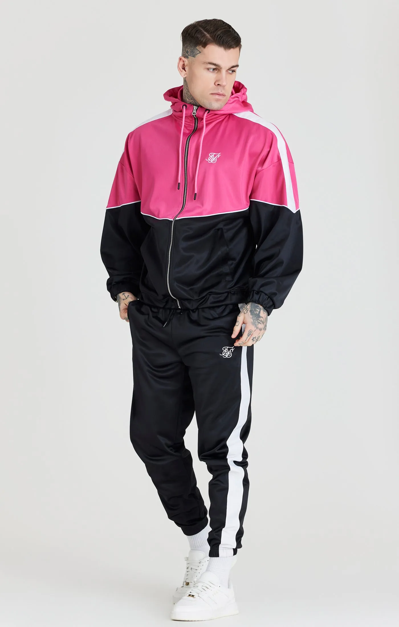 Black Tape Thru Track Pant sold by Siksilk product image thumbnail 4