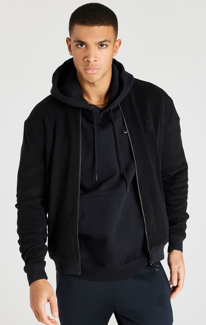Black Reflective Bomber Jacket sold by Siksilk product image thumbnail 2