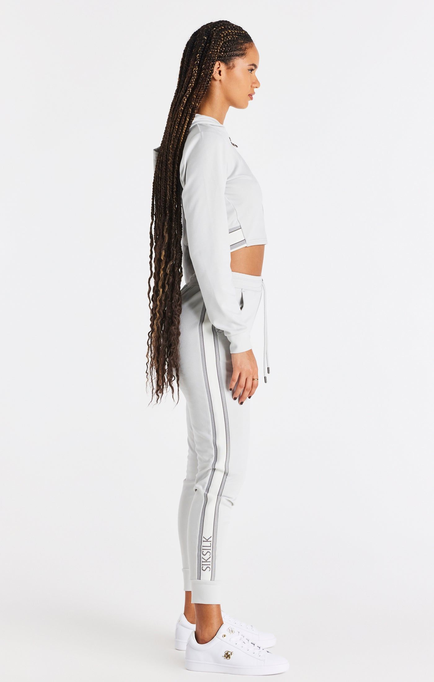 SikSilk Elevate Cropped Hoodie - Light Grey sold by Siksilk product image thumbnail 5