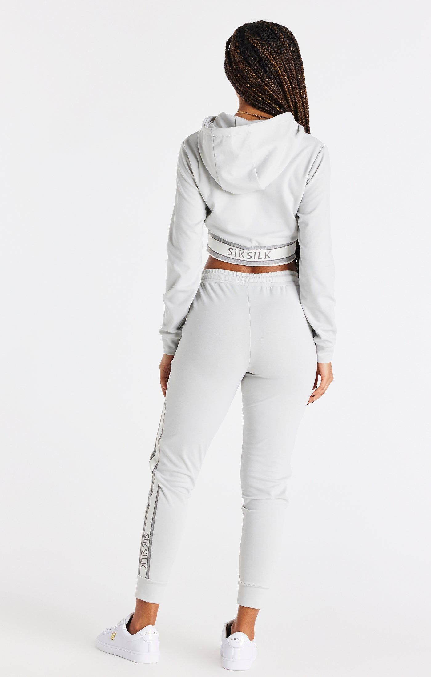 SikSilk Elevate Cropped Hoodie - Light Grey sold by Siksilk product image thumbnail 6