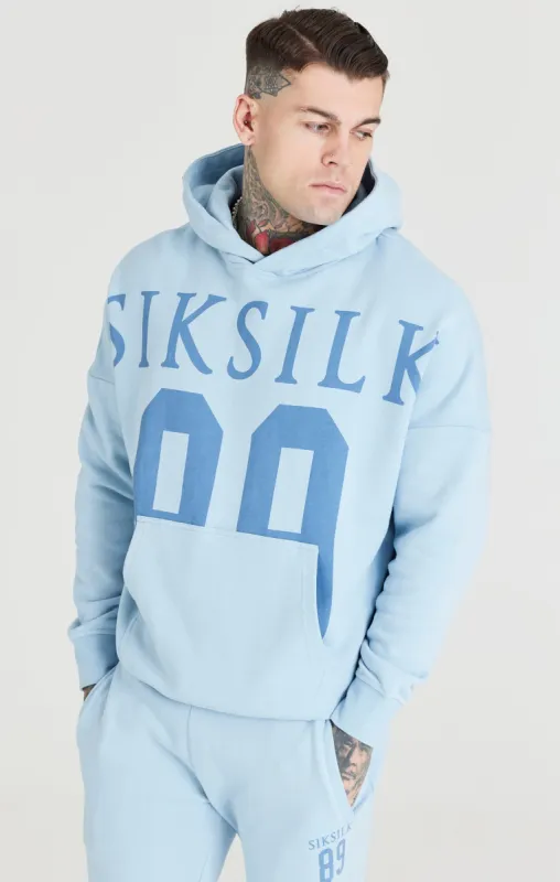 Blue Relaxed Fit Overhead Hoodie sold by Siksilk