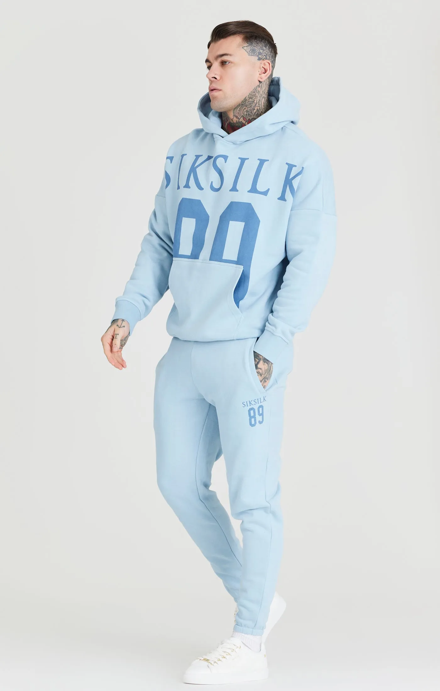 Blue Relaxed Fit Overhead Hoodie sold by Siksilk product image thumbnail 2