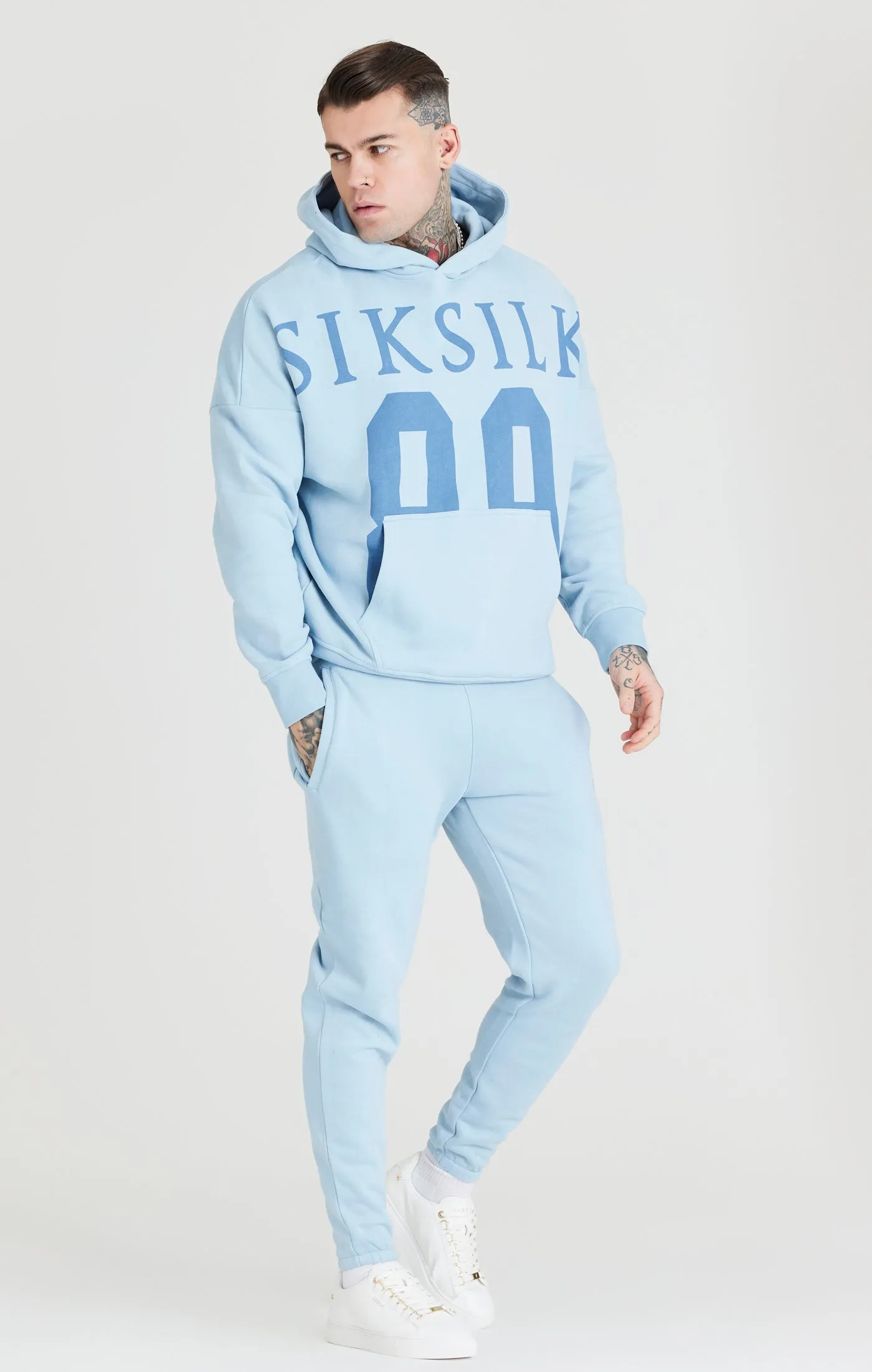 Blue Relaxed Fit Overhead Hoodie sold by Siksilk product image thumbnail 3