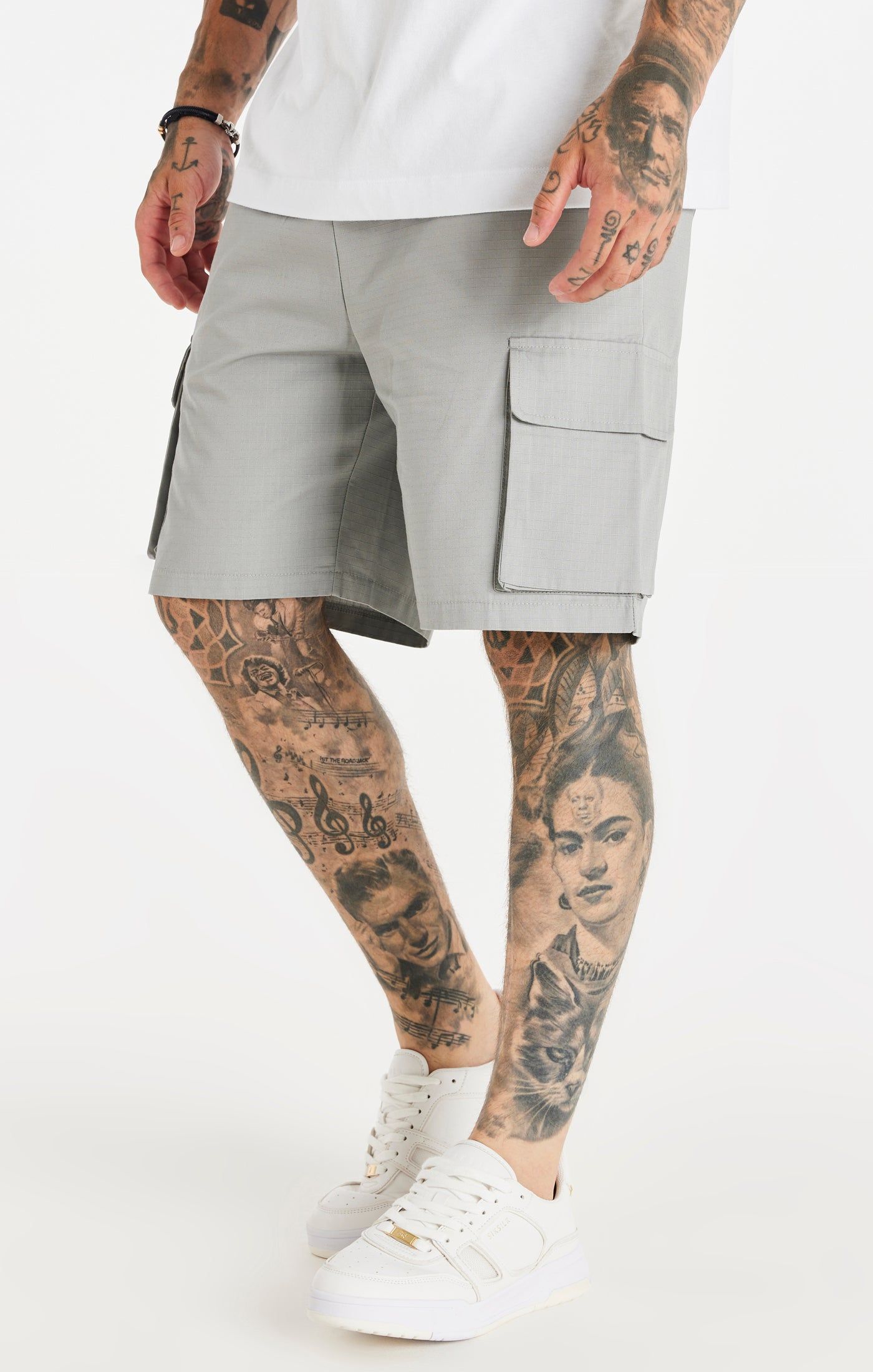 Grey Ripstop Cargo Short sold by Siksilk