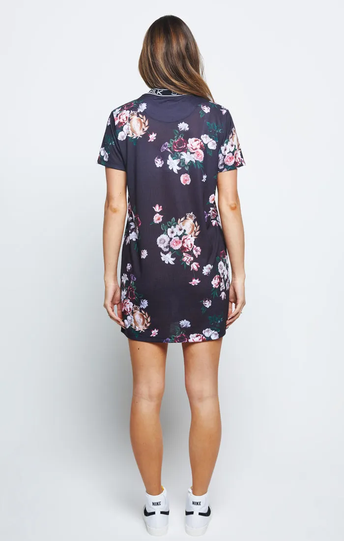 SikSilk Prestige Floral Tee Dress – Black sold by Siksilk product image thumbnail 5