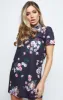 SikSilk Prestige Floral Tee Dress – Black sold by Siksilk