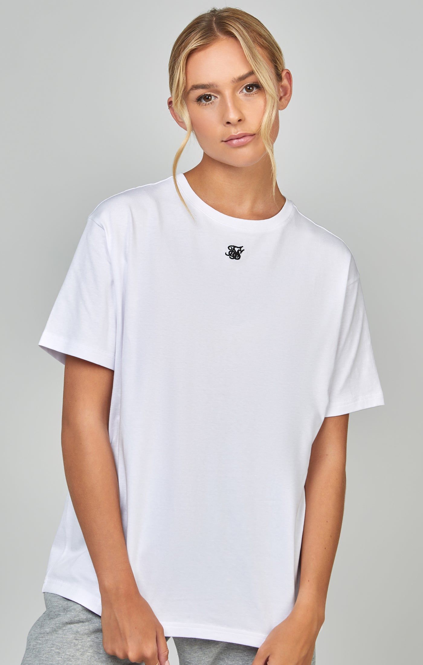 White Essential Boyfriend T-Shirt sold by Siksilk