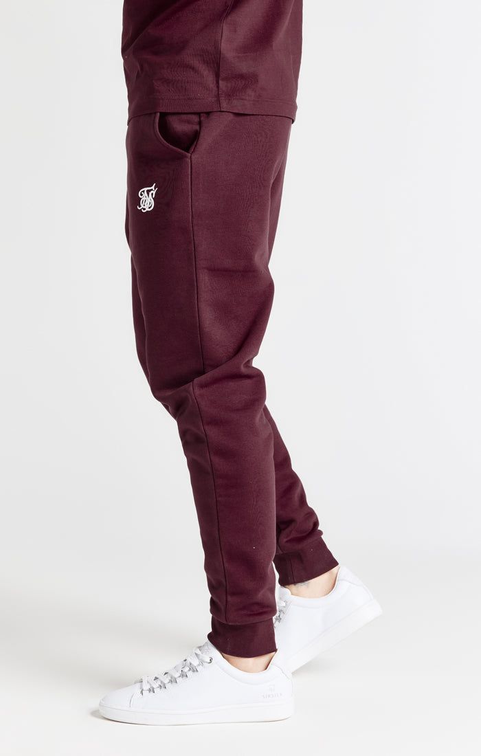 Burgundy Essential Fitted Jogger sold by Siksilk product image thumbnail 2