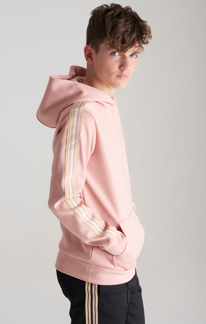 Boys Pink Taped Overhead Hoodie sold by Siksilk product image thumbnail 4
