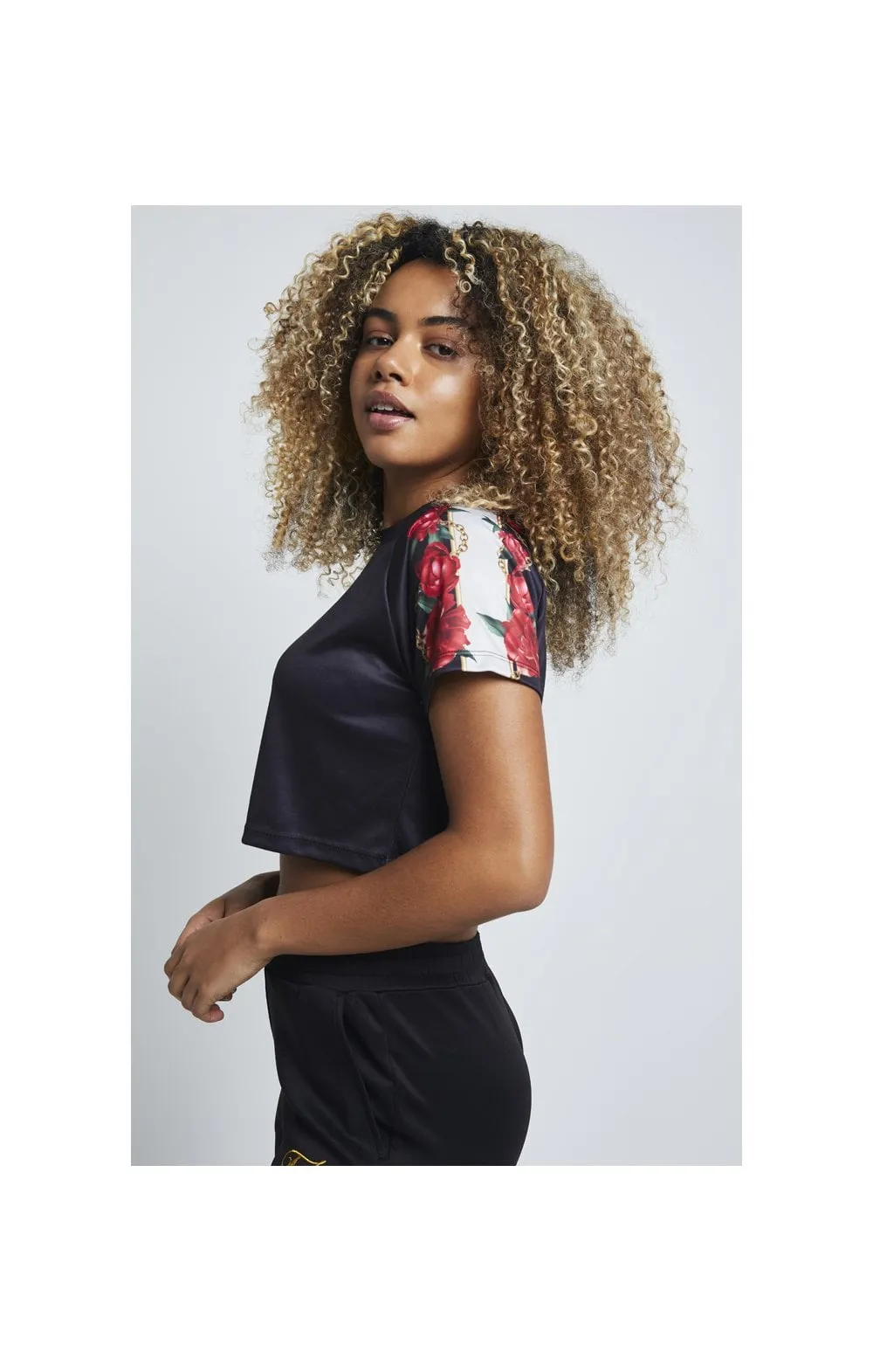 SikSilk Majestic Crop Tee – Black sold by Siksilk product image thumbnail 3