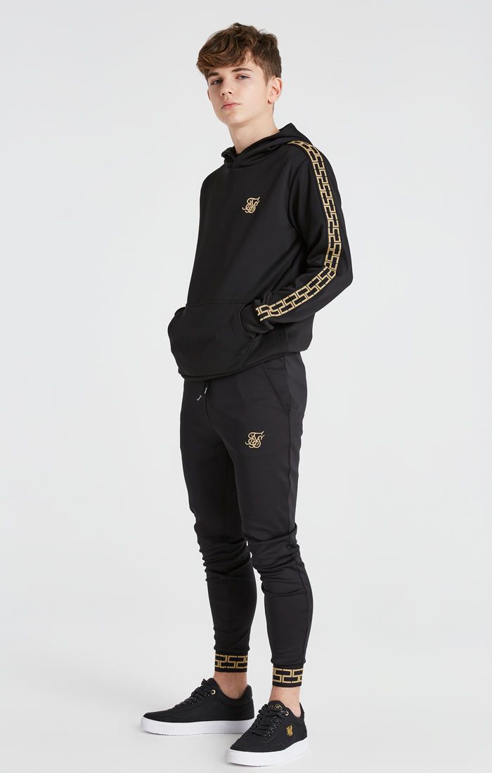 Boys Black Taped Overhead Hoodie sold by Siksilk product image thumbnail 4