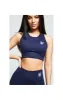 Navy Essential Gym Bralette sold by Siksilk