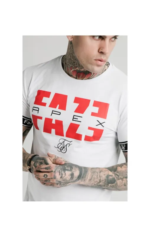 SikSilk x FaZe Apex Elastic Cuff Gym Tee - White sold by Siksilk