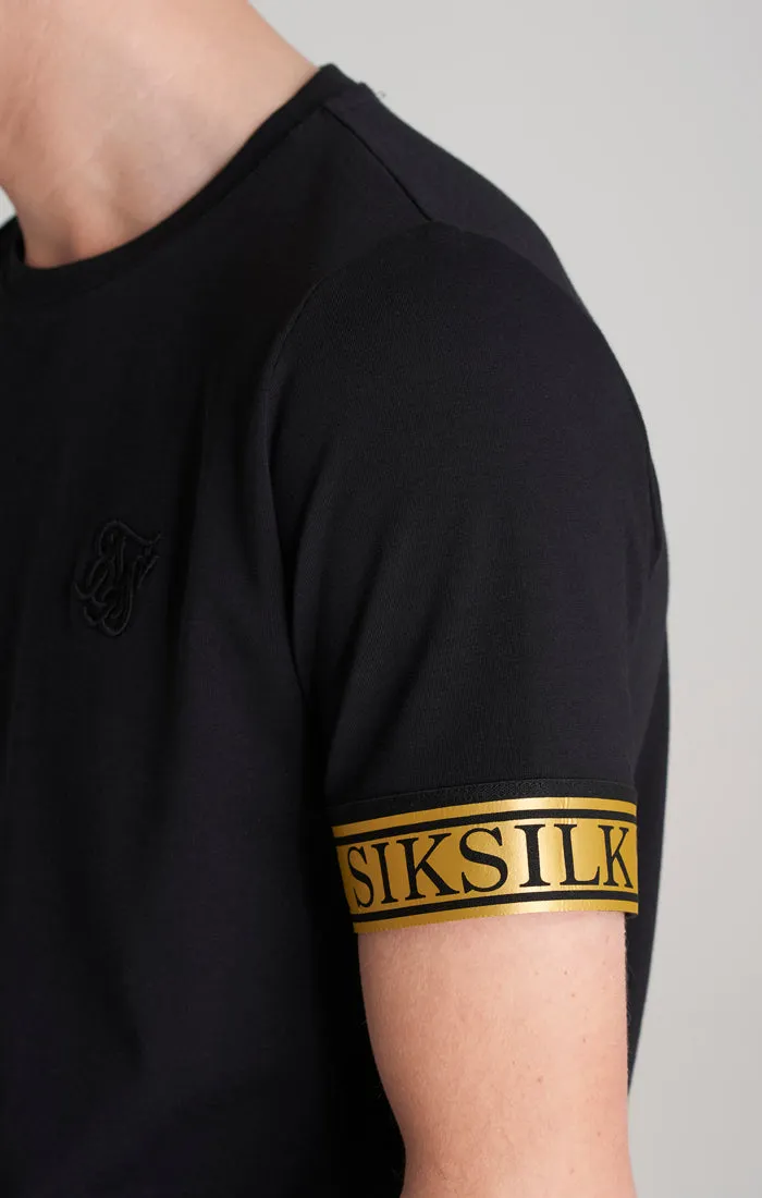 Boys Black Iridescent Taped T-Shirt sold by Siksilk product image thumbnail 3