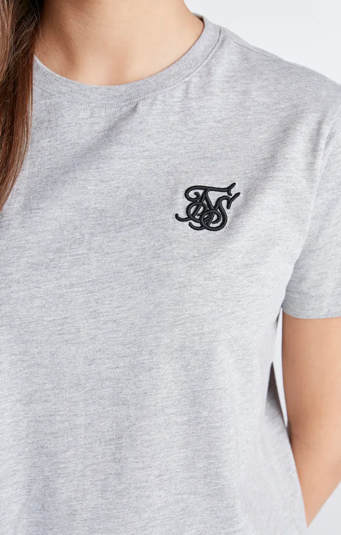 Girls Grey Marl Essentials Boyfriend T-Shirt sold by Siksilk product image thumbnail 5