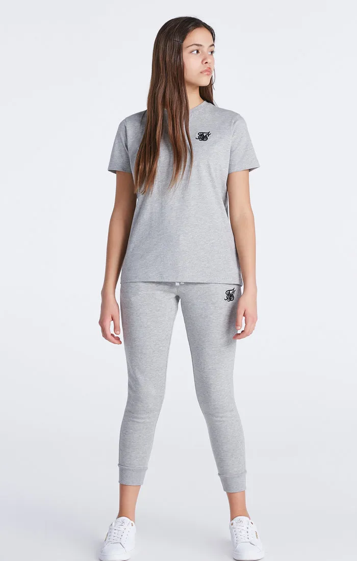 Girls Grey Marl Essentials Boyfriend T-Shirt sold by Siksilk product image thumbnail 3
