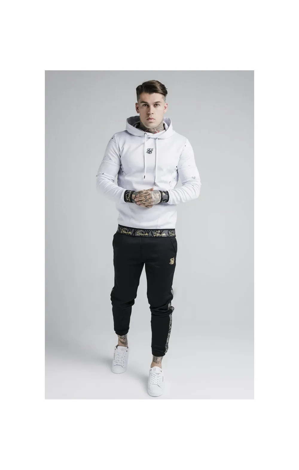 SikSilk Luxe Overhead Hoodie - Grey & White sold by Siksilk product image thumbnail 3