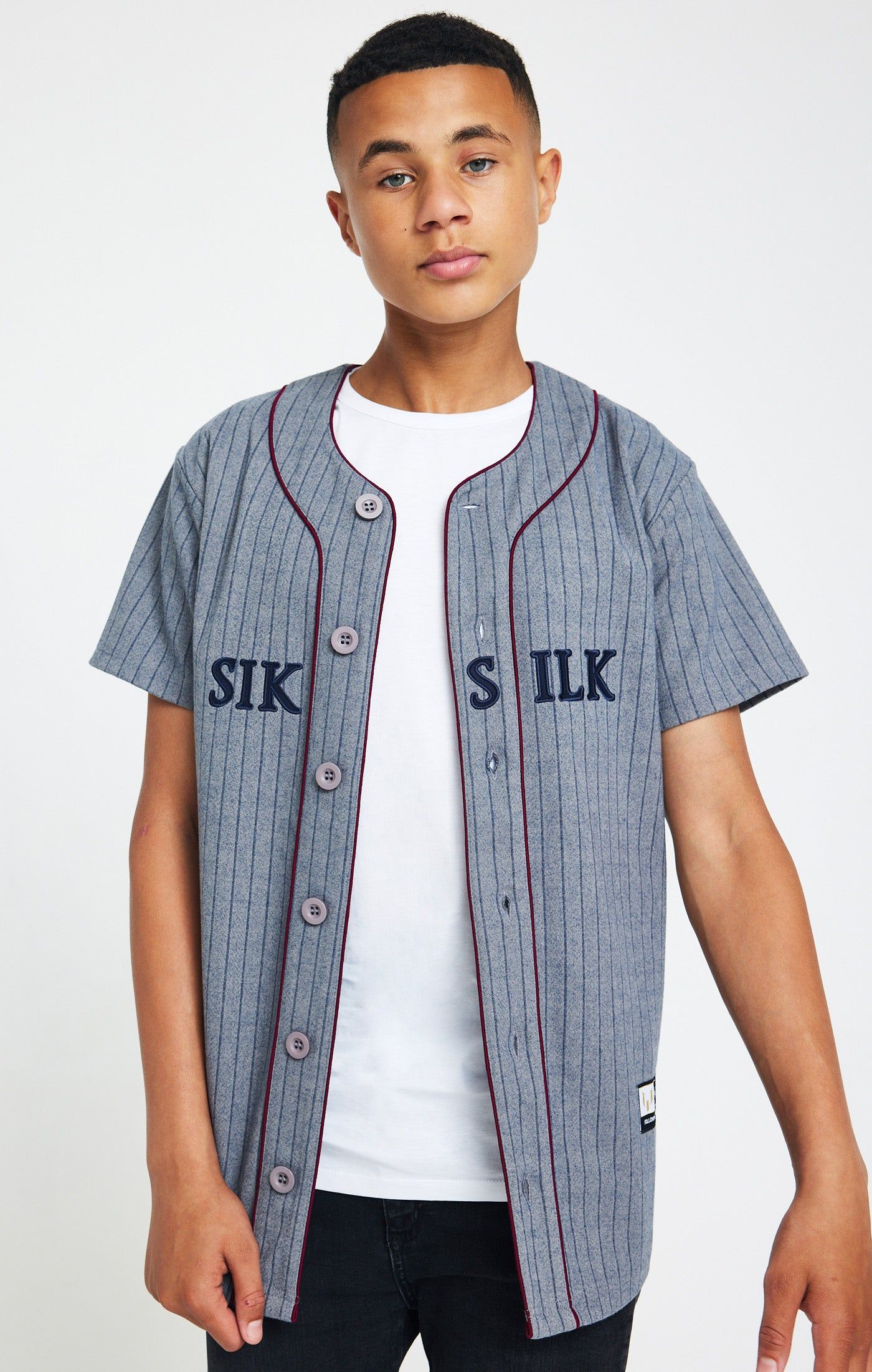 Boys Messi x SikSilk Grey Baseball Jersey sold by Siksilk product image thumbnail 2