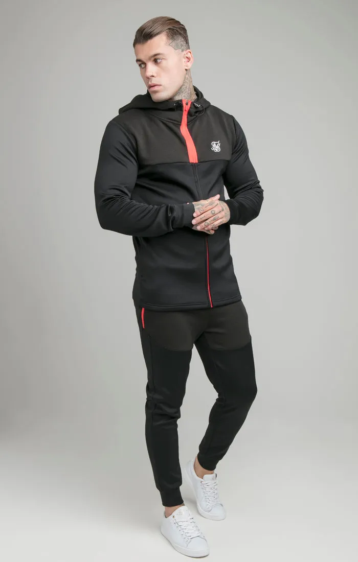 SikSilk Covert Zip Through Hoodie - Black & Red sold by Siksilk product image thumbnail 2