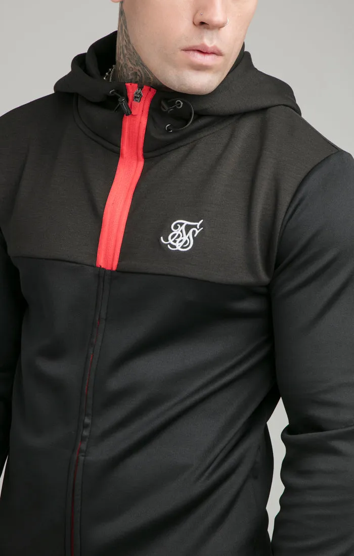 SikSilk Covert Zip Through Hoodie - Black & Red sold by Siksilk product image thumbnail 3