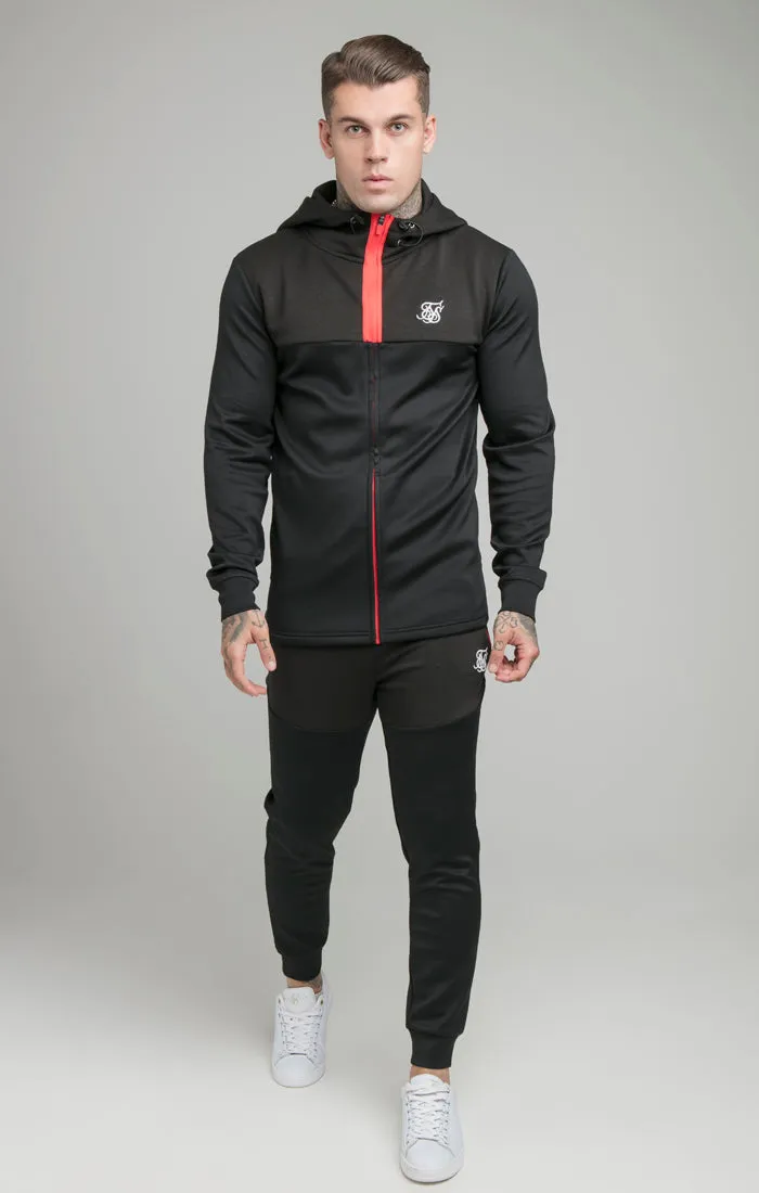 SikSilk Covert Zip Through Hoodie - Black & Red sold by Siksilk product image thumbnail 4