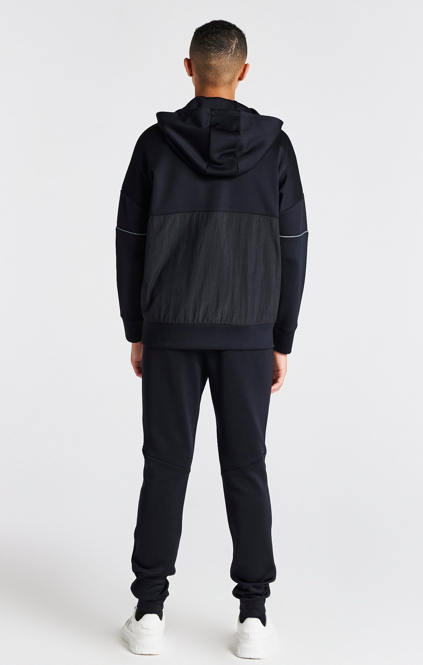 Boys Black Half Zip Hoodie sold by Siksilk product image thumbnail 5