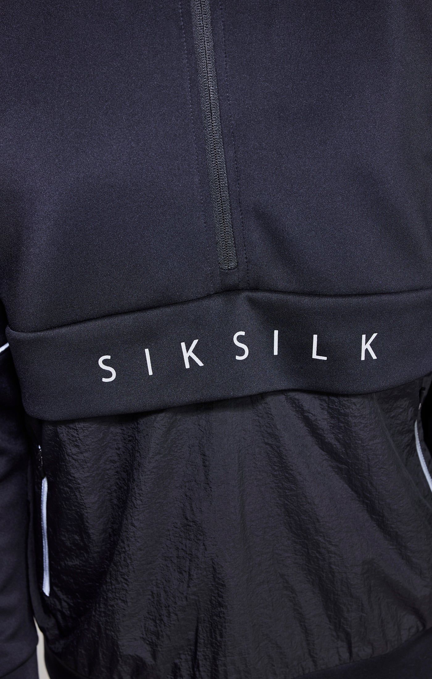Boys Black Half Zip Hoodie sold by Siksilk product image thumbnail 2