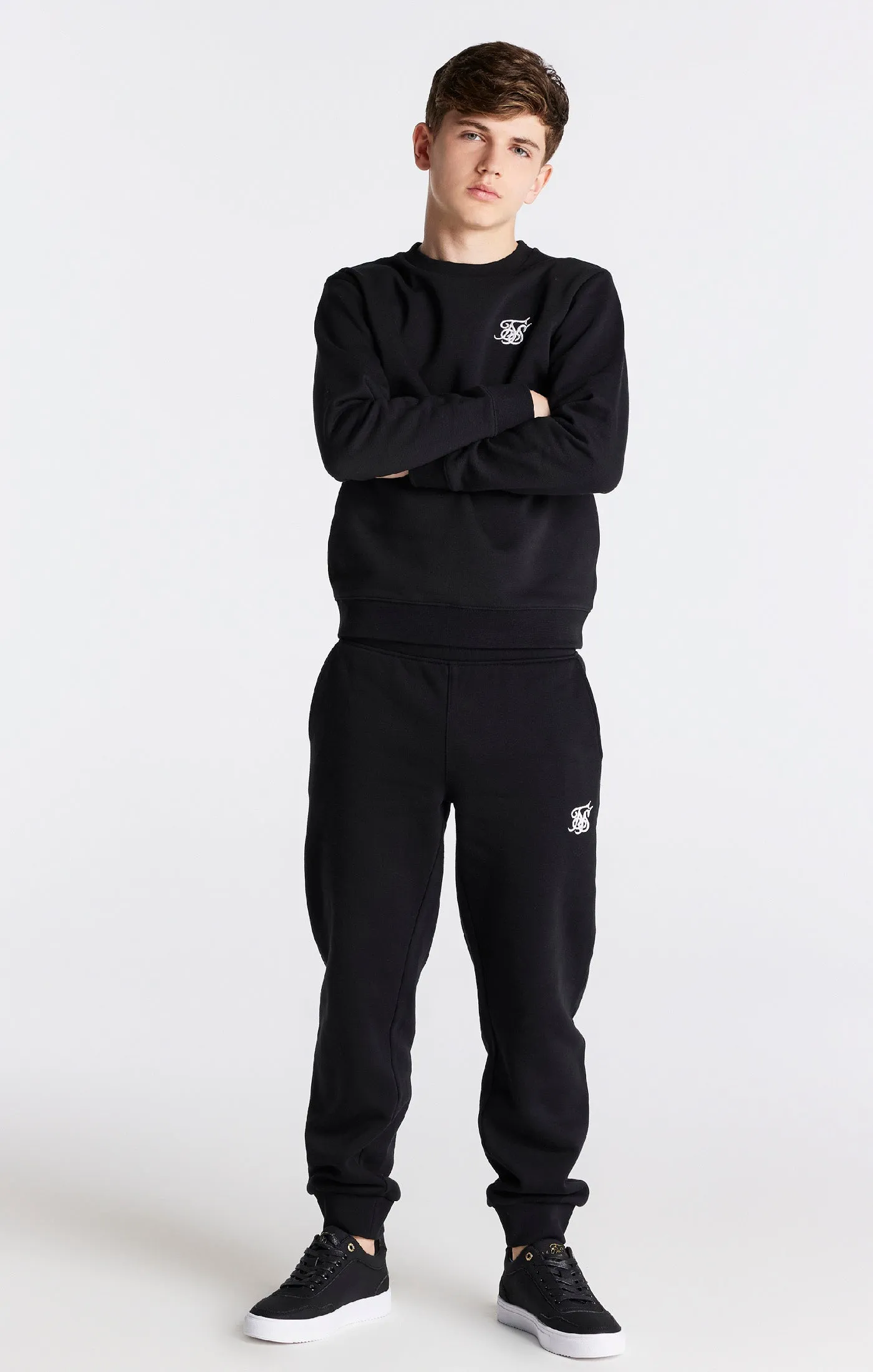 Boys Black Essentials Sweatshirt sold by Siksilk product image thumbnail 4