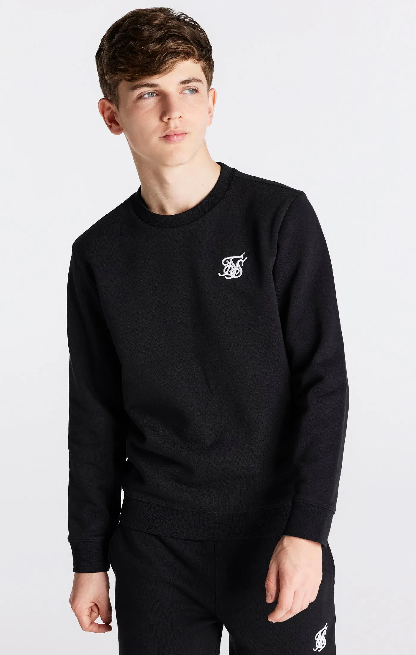 Boys Black Essentials Sweatshirt sold by Siksilk