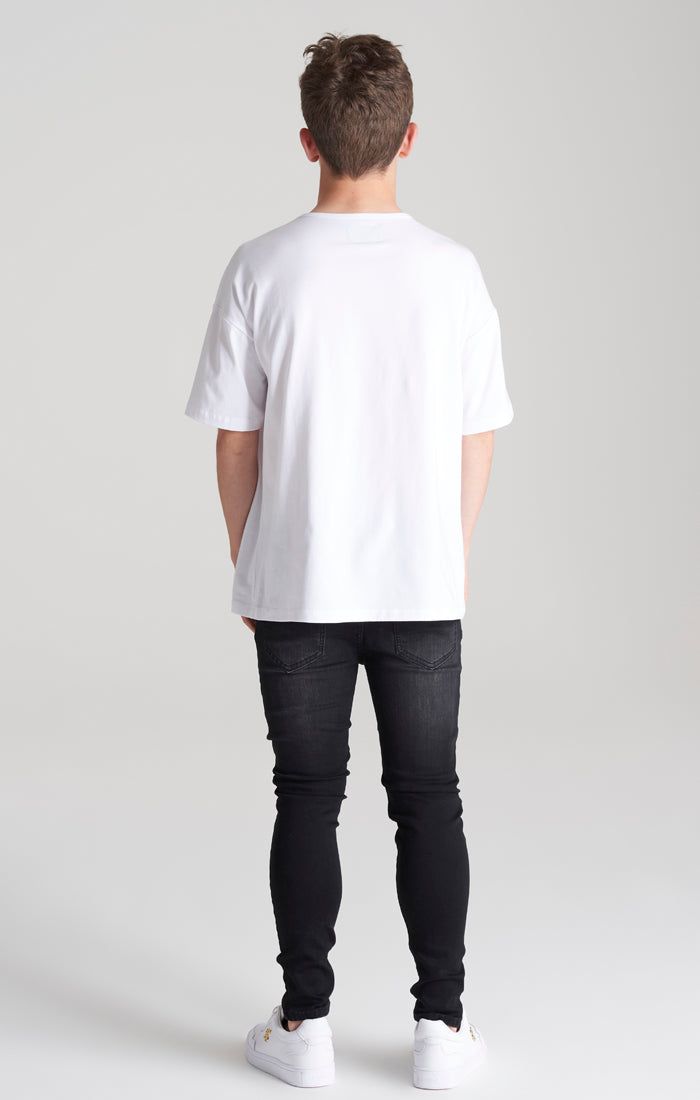 Boys White Oversized T-Shirt sold by Siksilk product image thumbnail 4