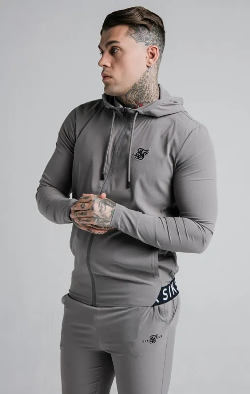 SikSilk RipStop Agility Zip Through Hoodie – Grey sold by Siksilk