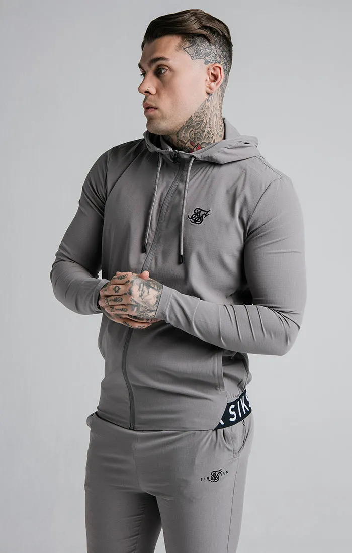 SikSilk RipStop Agility Zip Through Hoodie – Grey sold by Siksilk