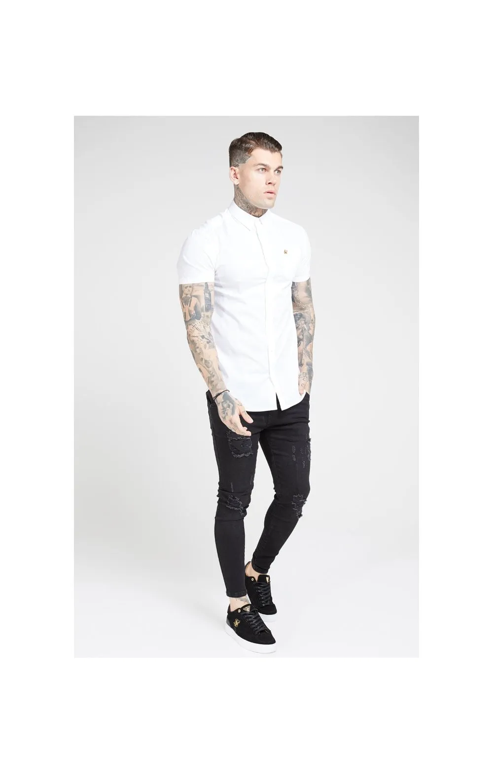 SikSilk S/S Smart Shirt - White sold by Siksilk product image thumbnail 4