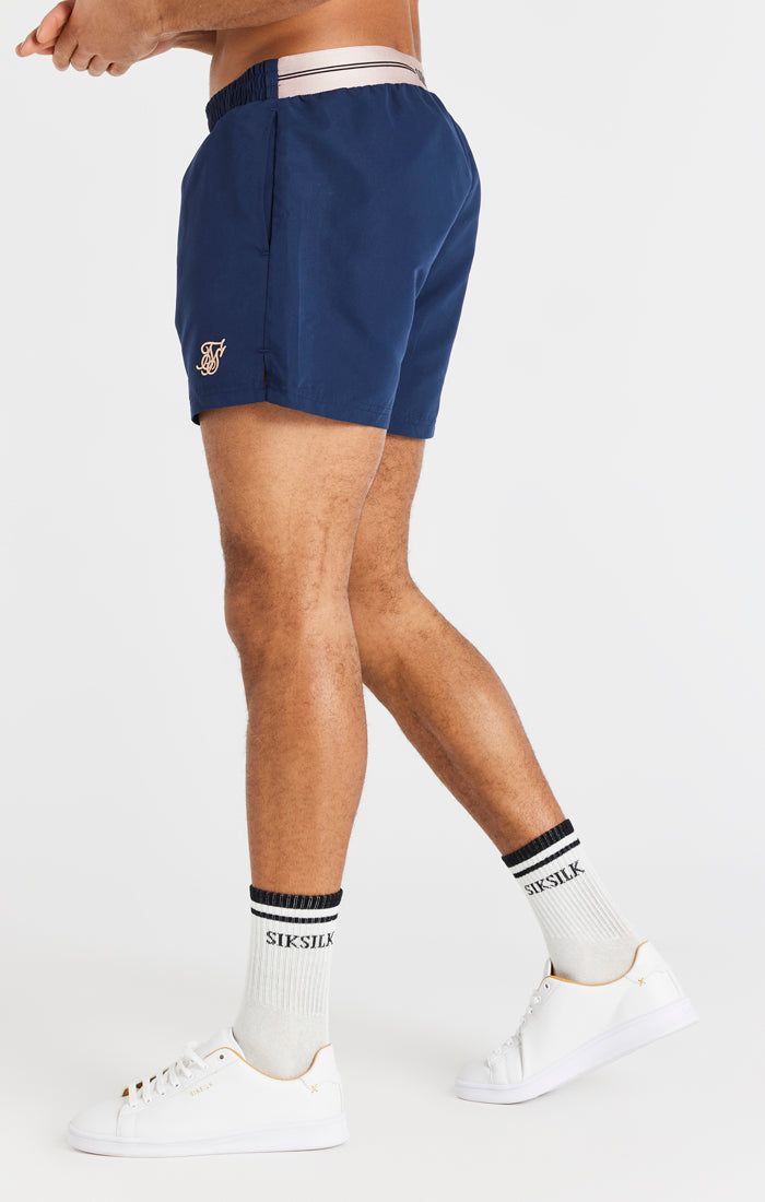 Navy Embroidered Logo Short sold by Siksilk product image thumbnail 5
