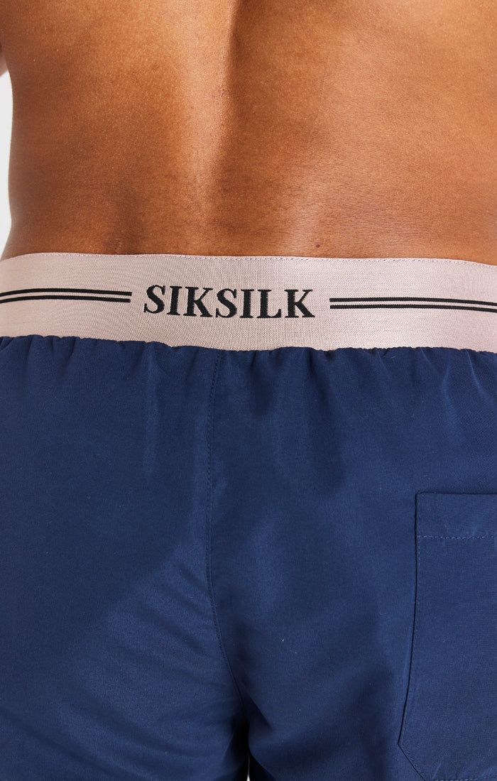 Navy Embroidered Logo Short sold by Siksilk product image thumbnail 2