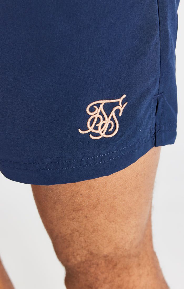 Navy Embroidered Logo Short sold by Siksilk product image thumbnail 3