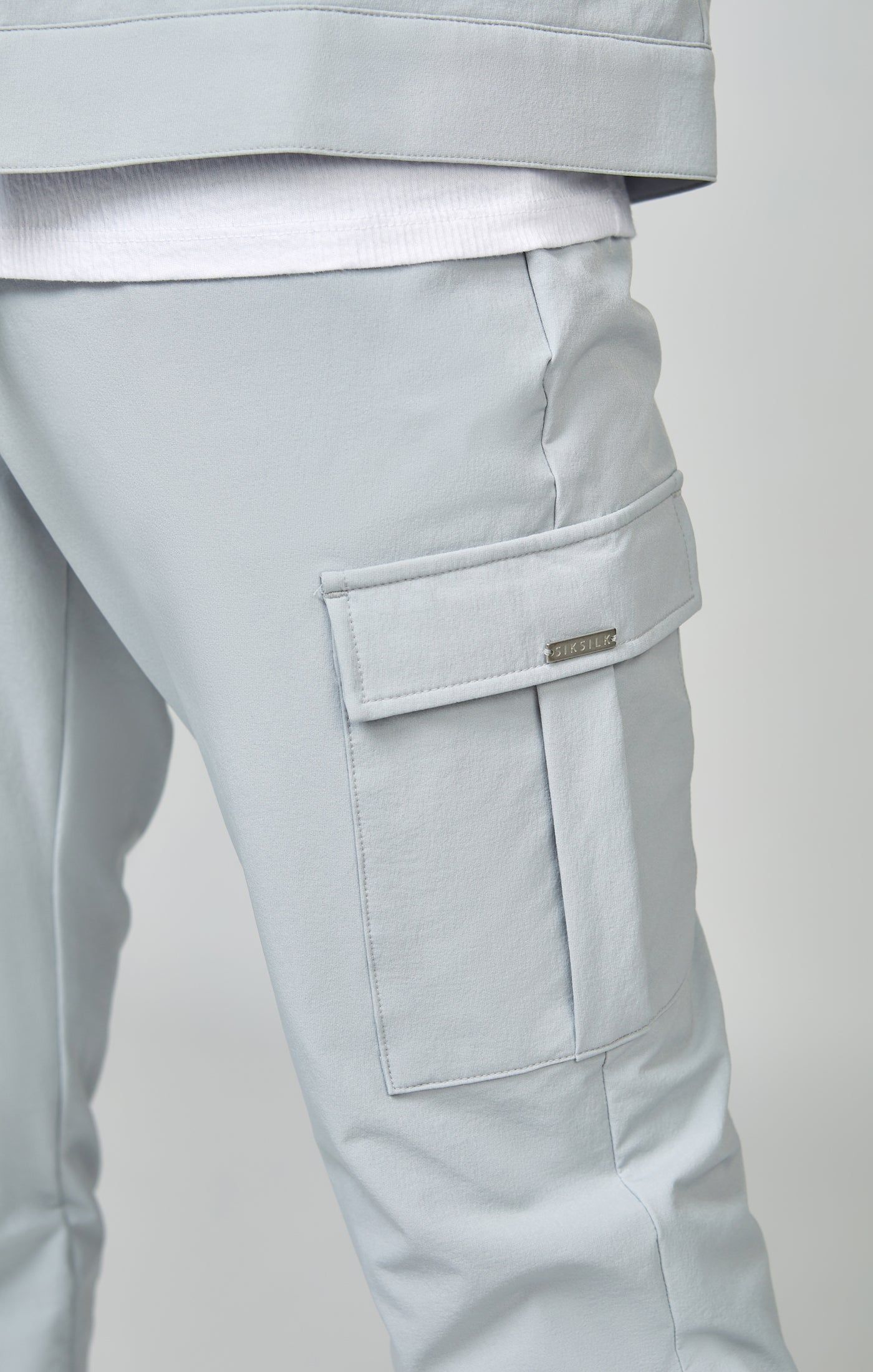 Grey Utility Cargo Jogger sold by Siksilk product image thumbnail 6