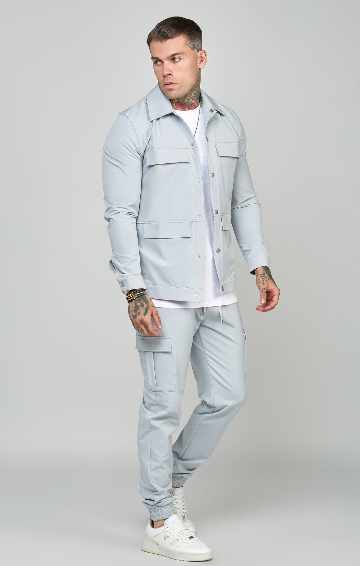 Grey Utility Cargo Jogger sold by Siksilk product image thumbnail 3