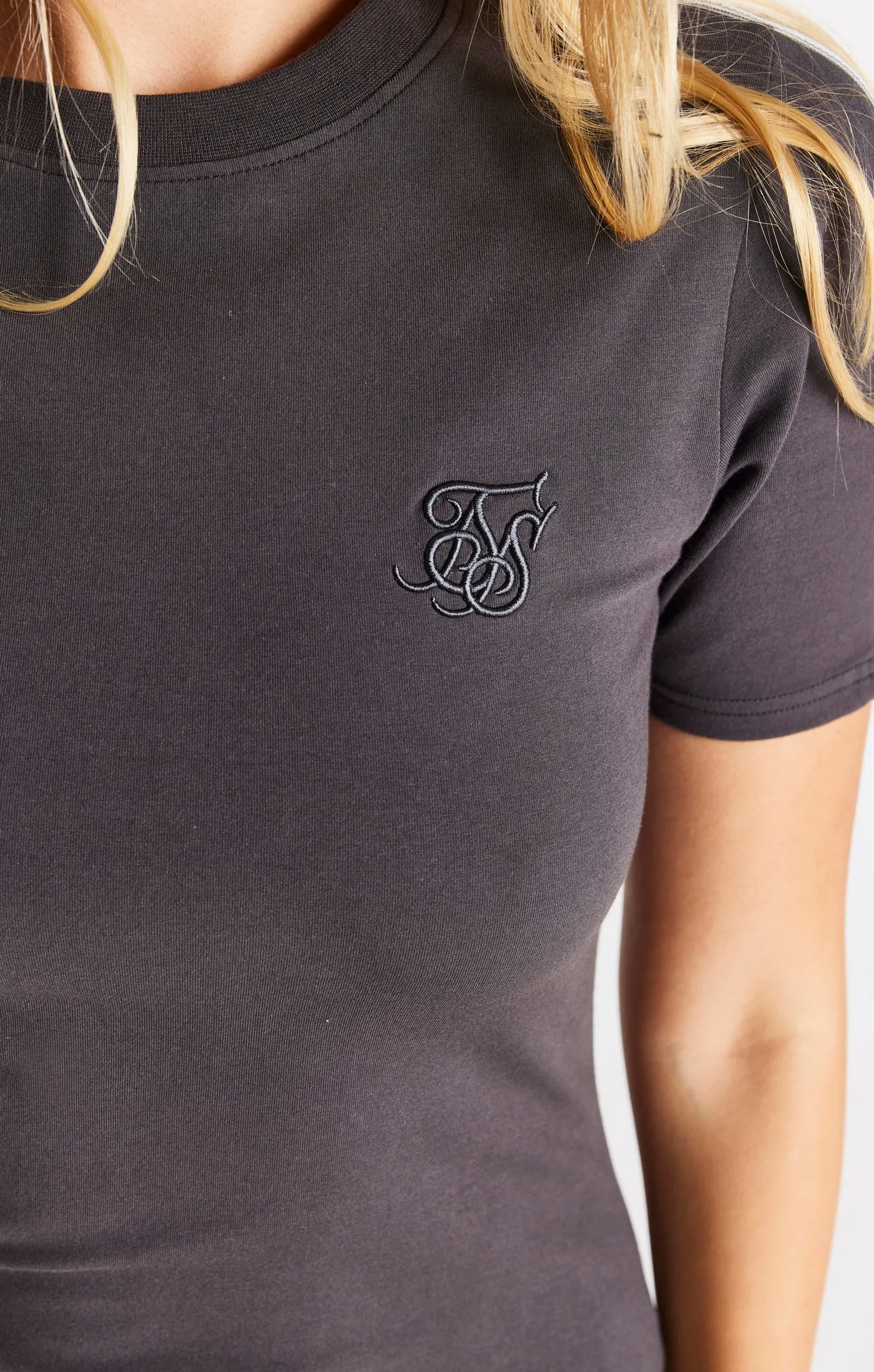 SikSilk Short Sleeve Taped Dress - Grey sold by Siksilk product image thumbnail 2