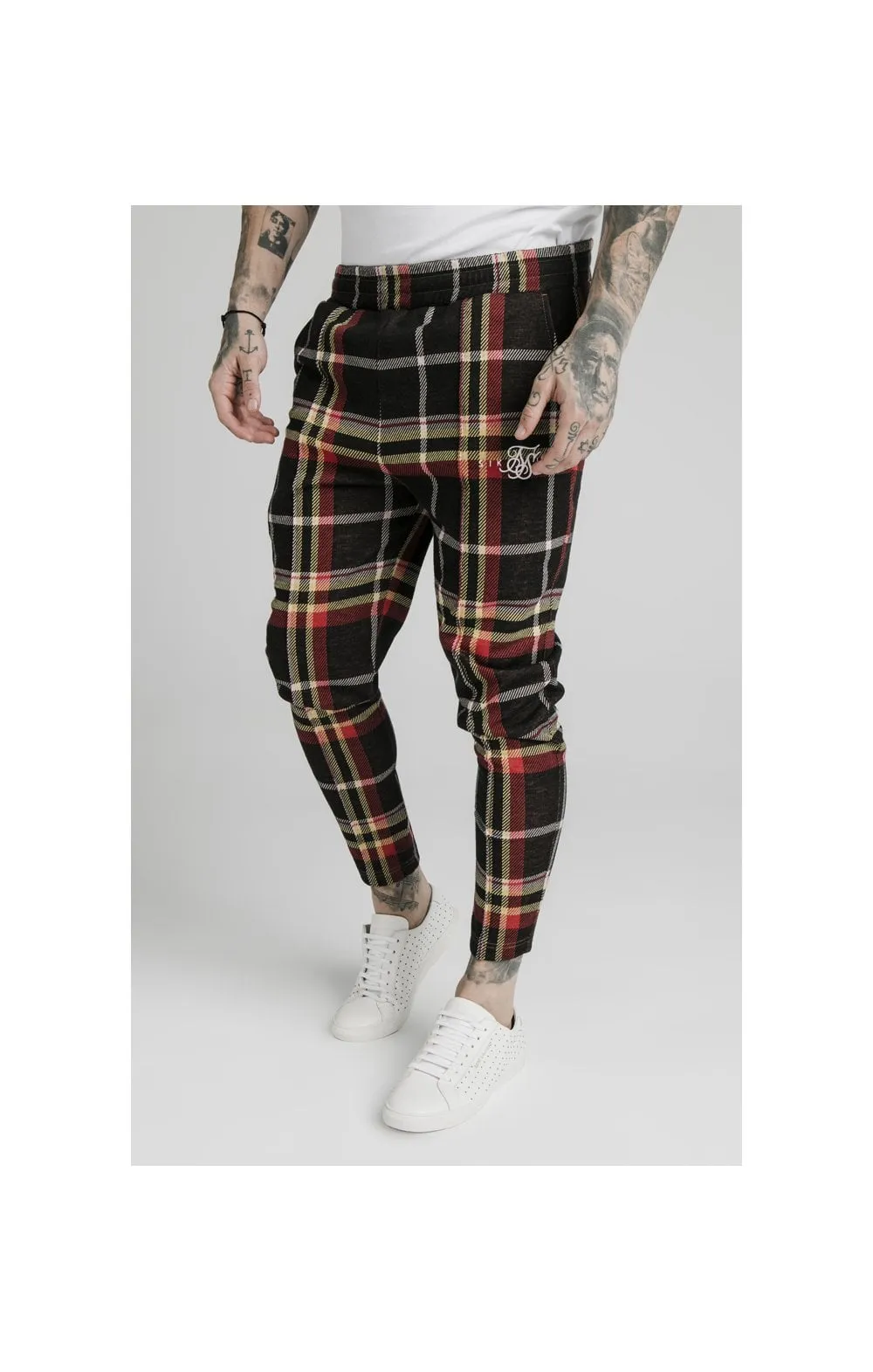 SikSilk Smart Cuff Pants - Mutil Grain Check sold by Siksilk