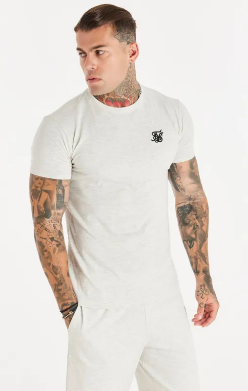 Snow Marl Essential Muscle Fit T-Shirt sold by Siksilk
