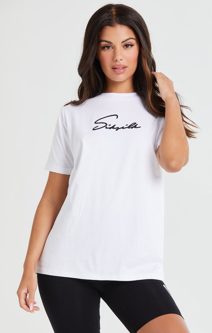 SikSilk Essential Boyfriend Tee - White sold by Siksilk product image thumbnail 4