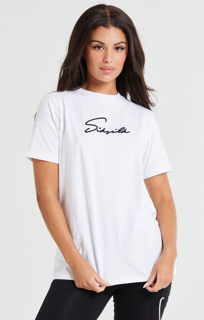 SikSilk Essential Boyfriend Tee - White sold by Siksilk